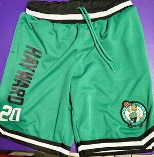 NBA Boston Celtics Hayward #20 Green Basketball Shorts Sz Large